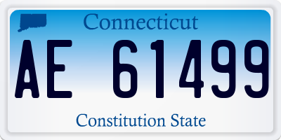 CT license plate AE61499