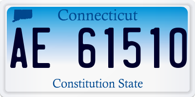 CT license plate AE61510