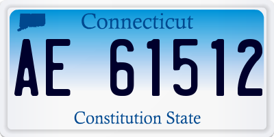 CT license plate AE61512