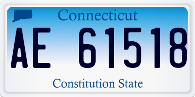CT license plate AE61518