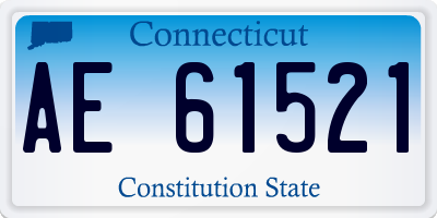 CT license plate AE61521