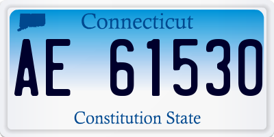 CT license plate AE61530