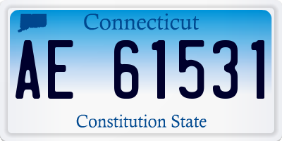 CT license plate AE61531