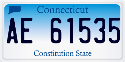 CT license plate AE61535