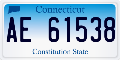 CT license plate AE61538