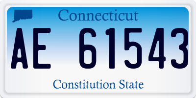 CT license plate AE61543