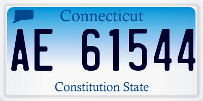 CT license plate AE61544