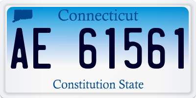 CT license plate AE61561