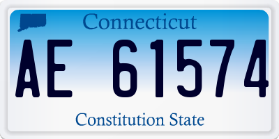 CT license plate AE61574