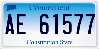CT license plate AE61577
