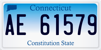 CT license plate AE61579