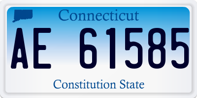 CT license plate AE61585