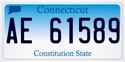 CT license plate AE61589