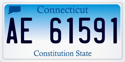 CT license plate AE61591