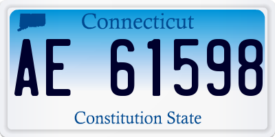 CT license plate AE61598
