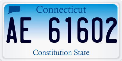 CT license plate AE61602