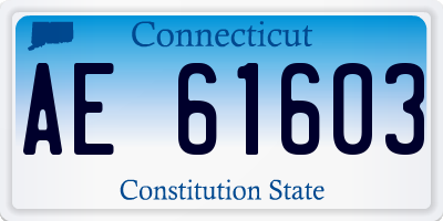 CT license plate AE61603