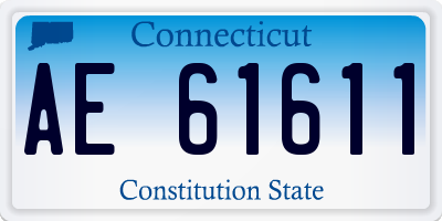 CT license plate AE61611