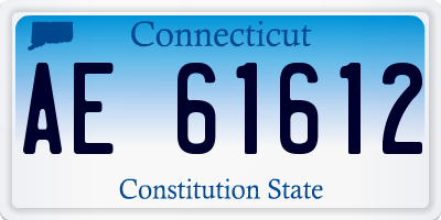 CT license plate AE61612