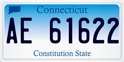 CT license plate AE61622