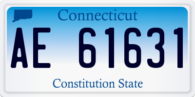 CT license plate AE61631