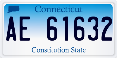 CT license plate AE61632