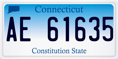 CT license plate AE61635