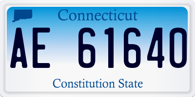 CT license plate AE61640