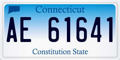 CT license plate AE61641