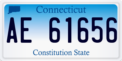 CT license plate AE61656