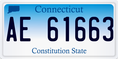 CT license plate AE61663