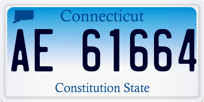CT license plate AE61664