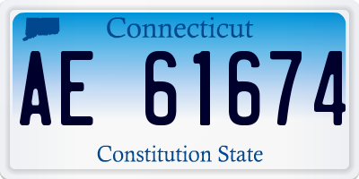 CT license plate AE61674