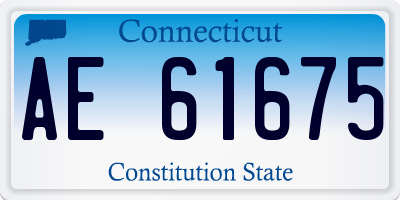 CT license plate AE61675