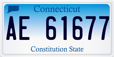 CT license plate AE61677
