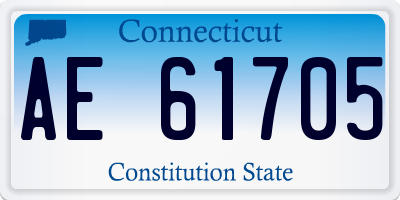 CT license plate AE61705