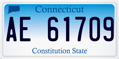 CT license plate AE61709