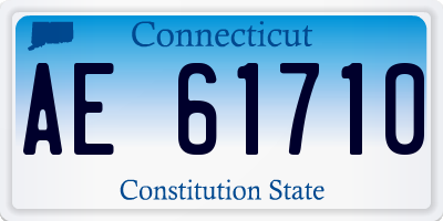 CT license plate AE61710