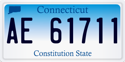 CT license plate AE61711