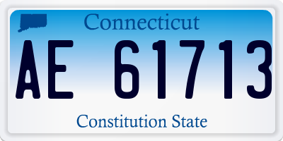 CT license plate AE61713