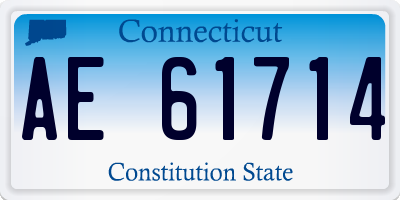 CT license plate AE61714