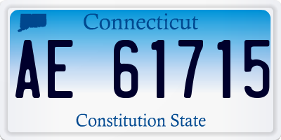 CT license plate AE61715