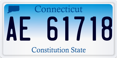 CT license plate AE61718