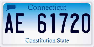 CT license plate AE61720