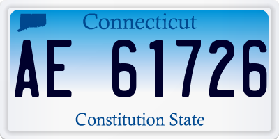 CT license plate AE61726