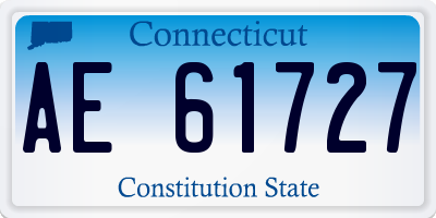 CT license plate AE61727