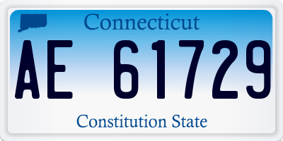 CT license plate AE61729