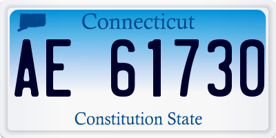 CT license plate AE61730