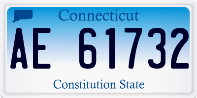 CT license plate AE61732