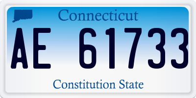 CT license plate AE61733